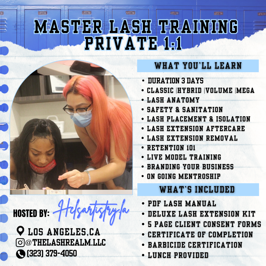 Lash Training Private  1:1